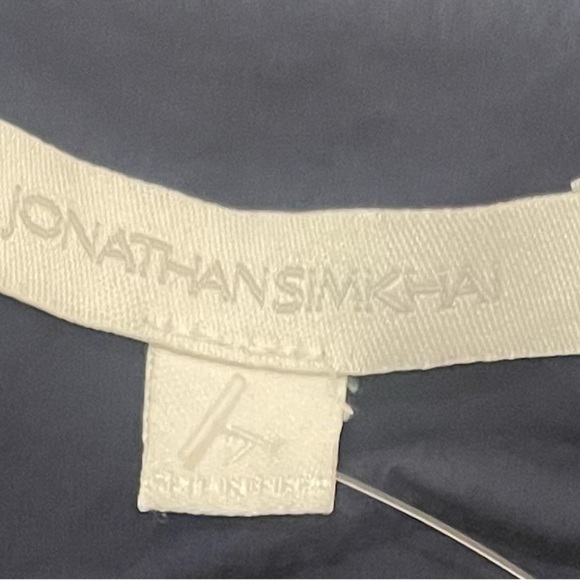 Jonathan Simkhai Deep Blue Ruffle Blouse - Picture 2 of 7